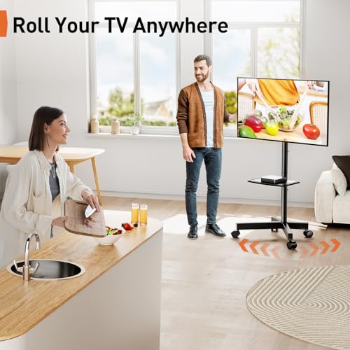 23-60 Inch Adjustable Rolling TV Stand P2625