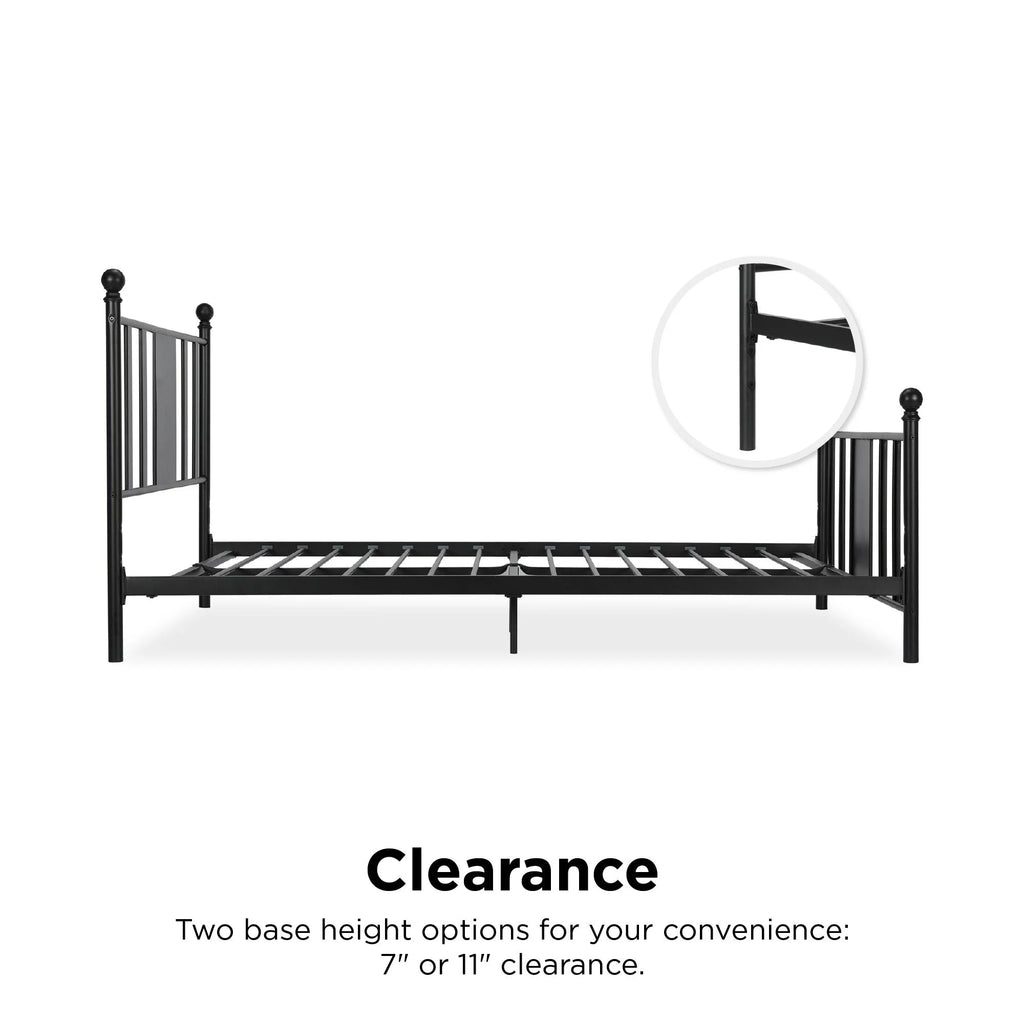 Queen Black Metal Platform Bed U64614