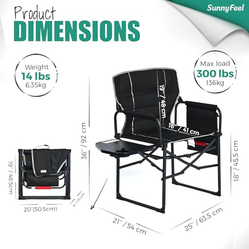 Oversized Portable Folding Camping Chair with Side Table K935
