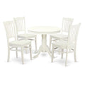 Linen White 5 Piece Dining Set Q67513