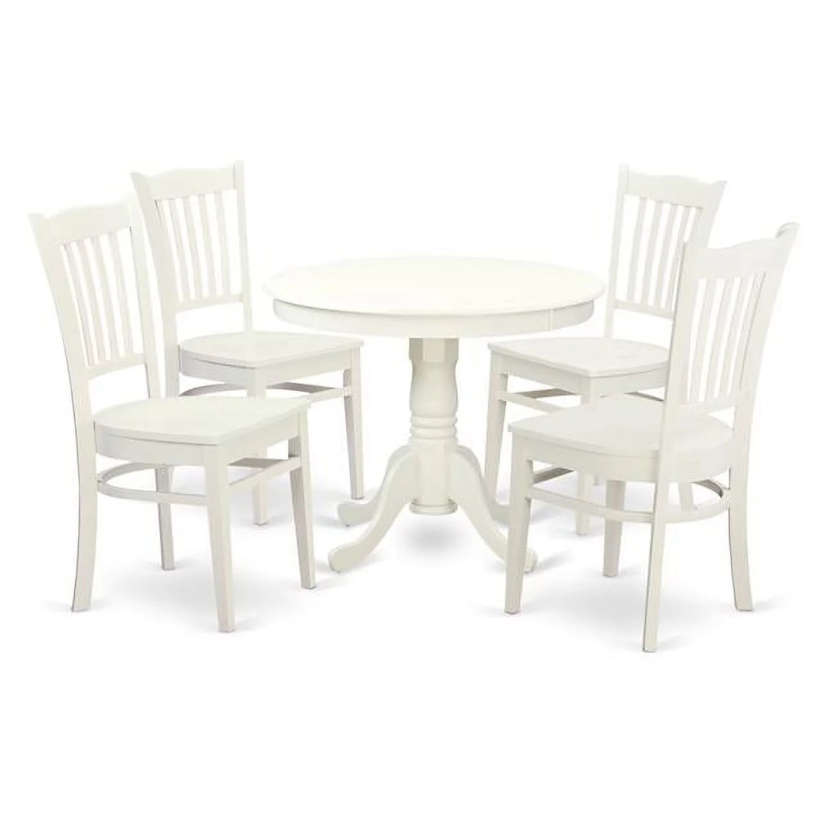 Linen White 5 Piece Dining Set Q67513