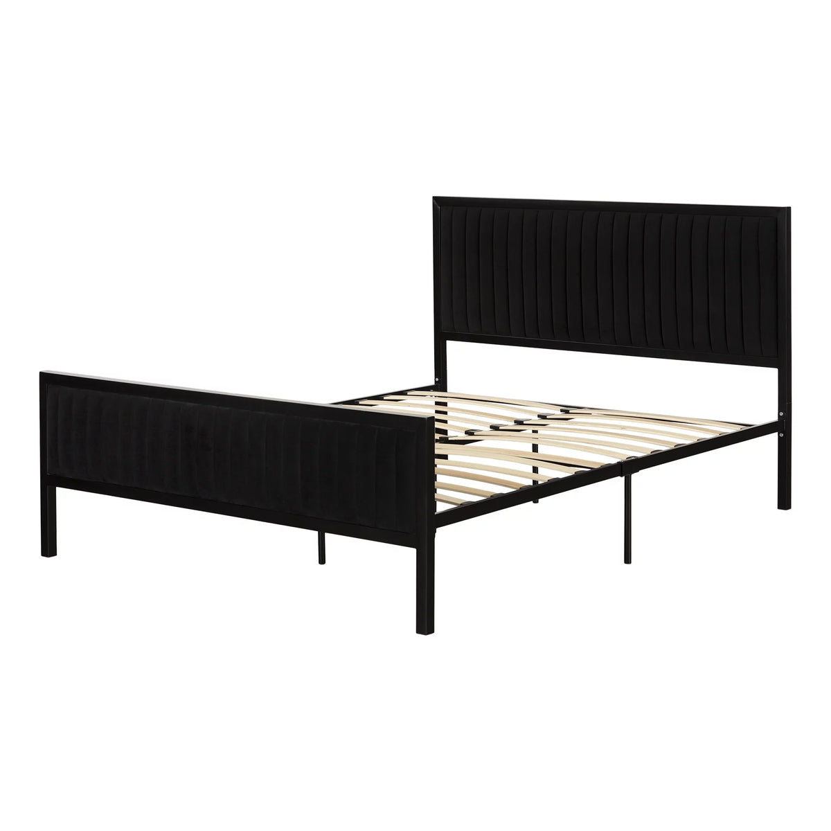 Queen Size Metal-framed Upholstered Bed Set N7626