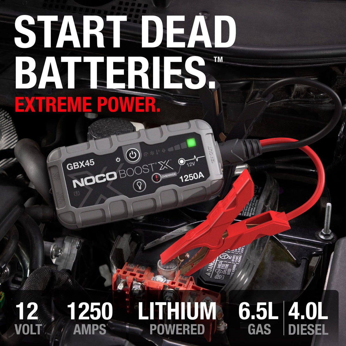 1250A 12V Portable Lithium Jump Starter B58061