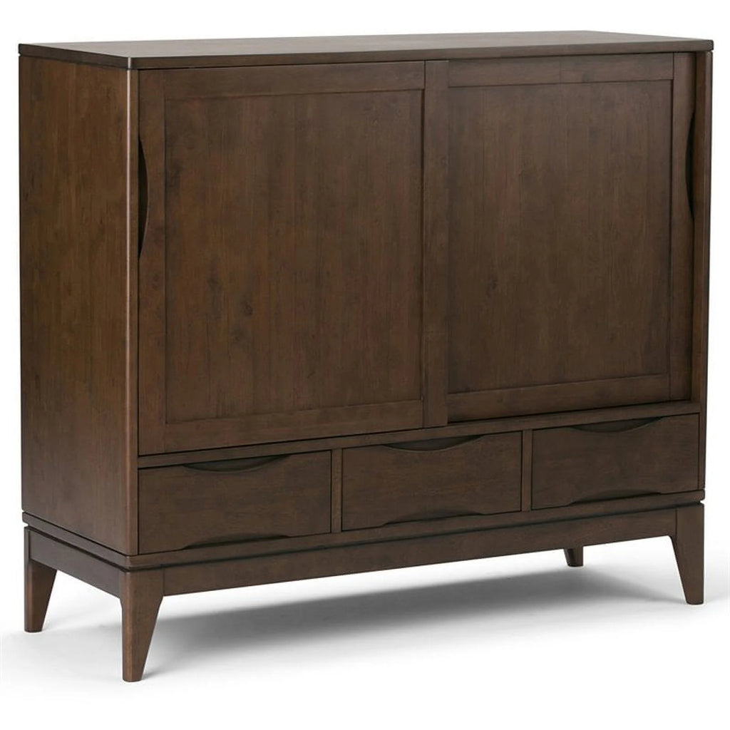Solid Wood 48"W Medium Storage Cabinet in Walnut Brown G435