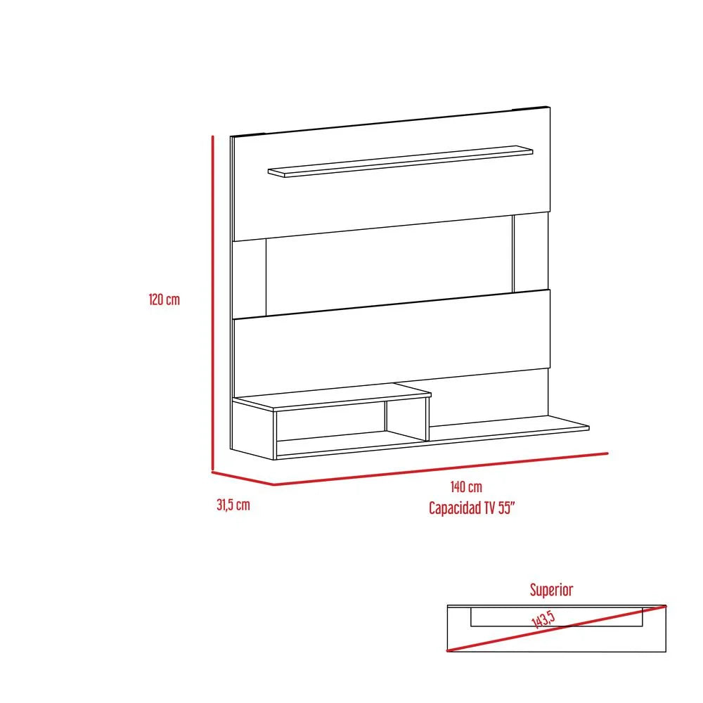 Light Pine Engineered Wood Entertainment Center Z4131