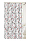Printed Canvas Shower Curtain with Roller Hooks S649646