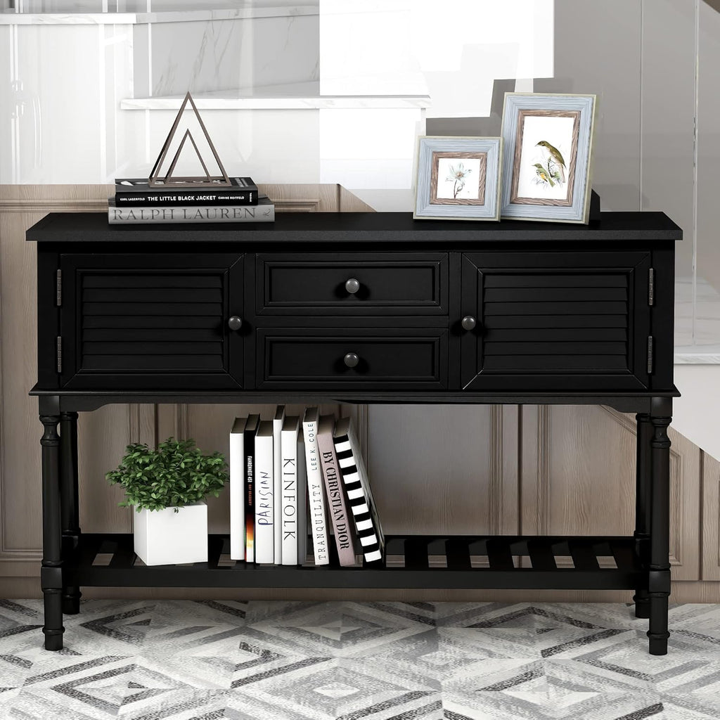Navy Blue 6 Drawer Sideboard Console Table A79712