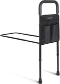 Adjustable Bed Assist Rail with Storage Pocket, Black Pack of 2 W195868