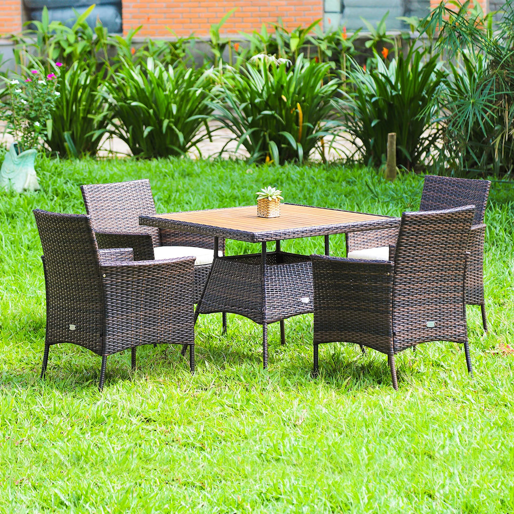 5 Pc Patio Rattan Dining Furniture Set X2800