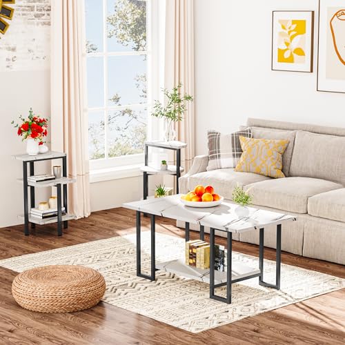 Faux Marble 3 Piece Coffee Table Set S92231
