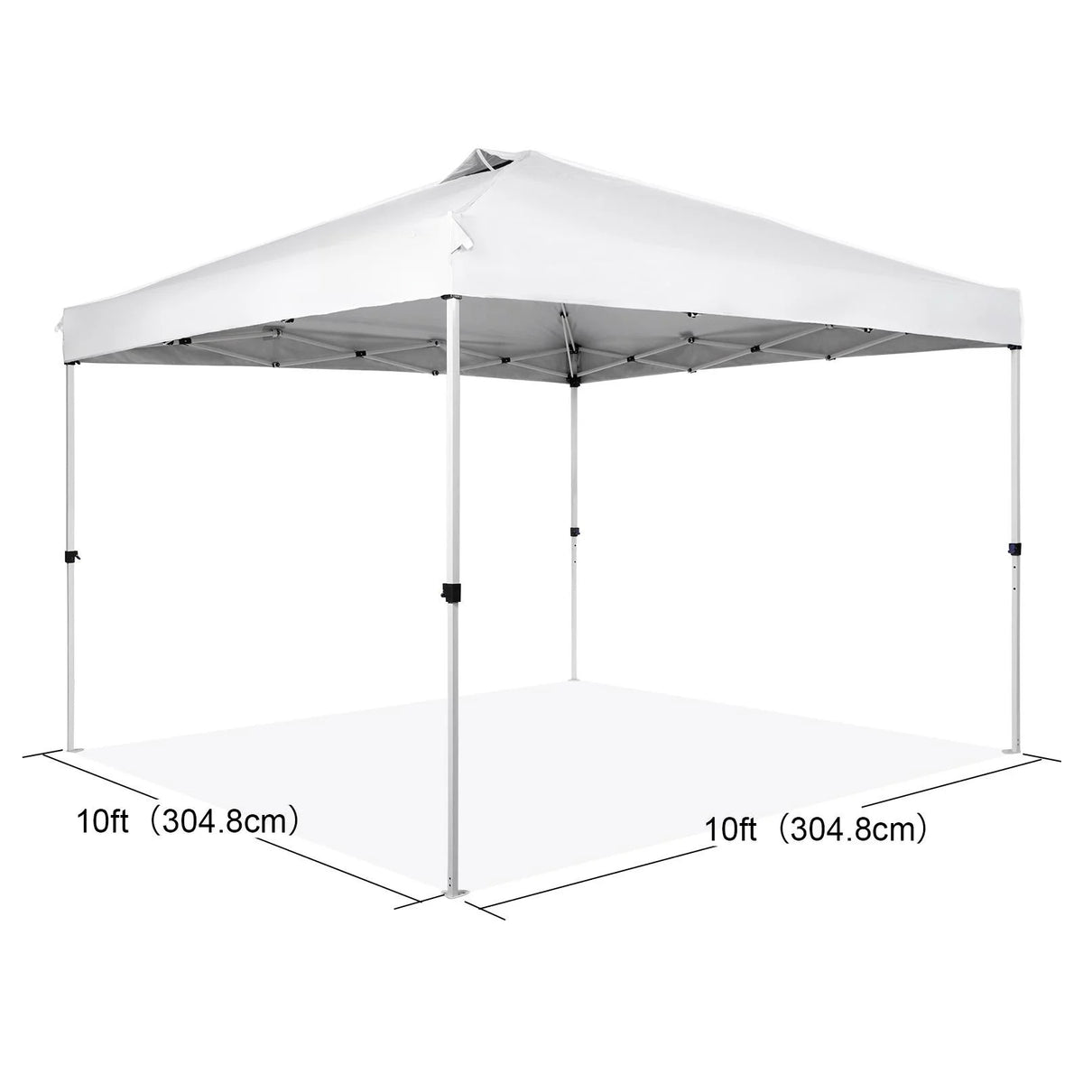 10 x 10 ft Pop Up Canopy Tent with Roller Bag and 4 Sandbags D598