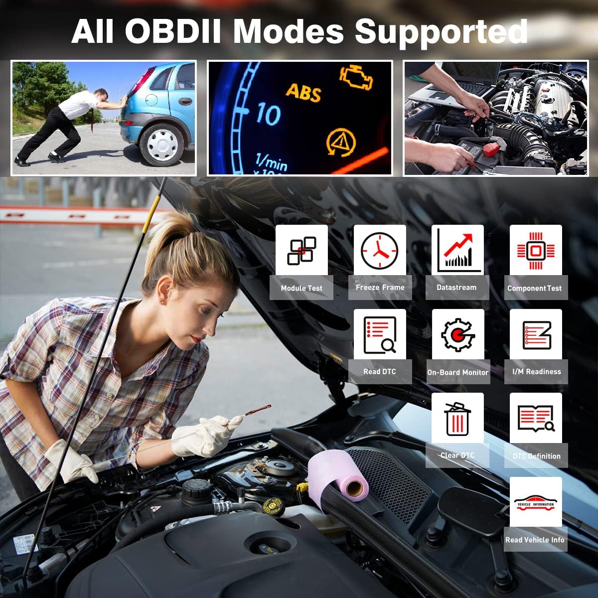 7Inch OBD2 Car Scanner Code Reader & Scan Tool P2891
