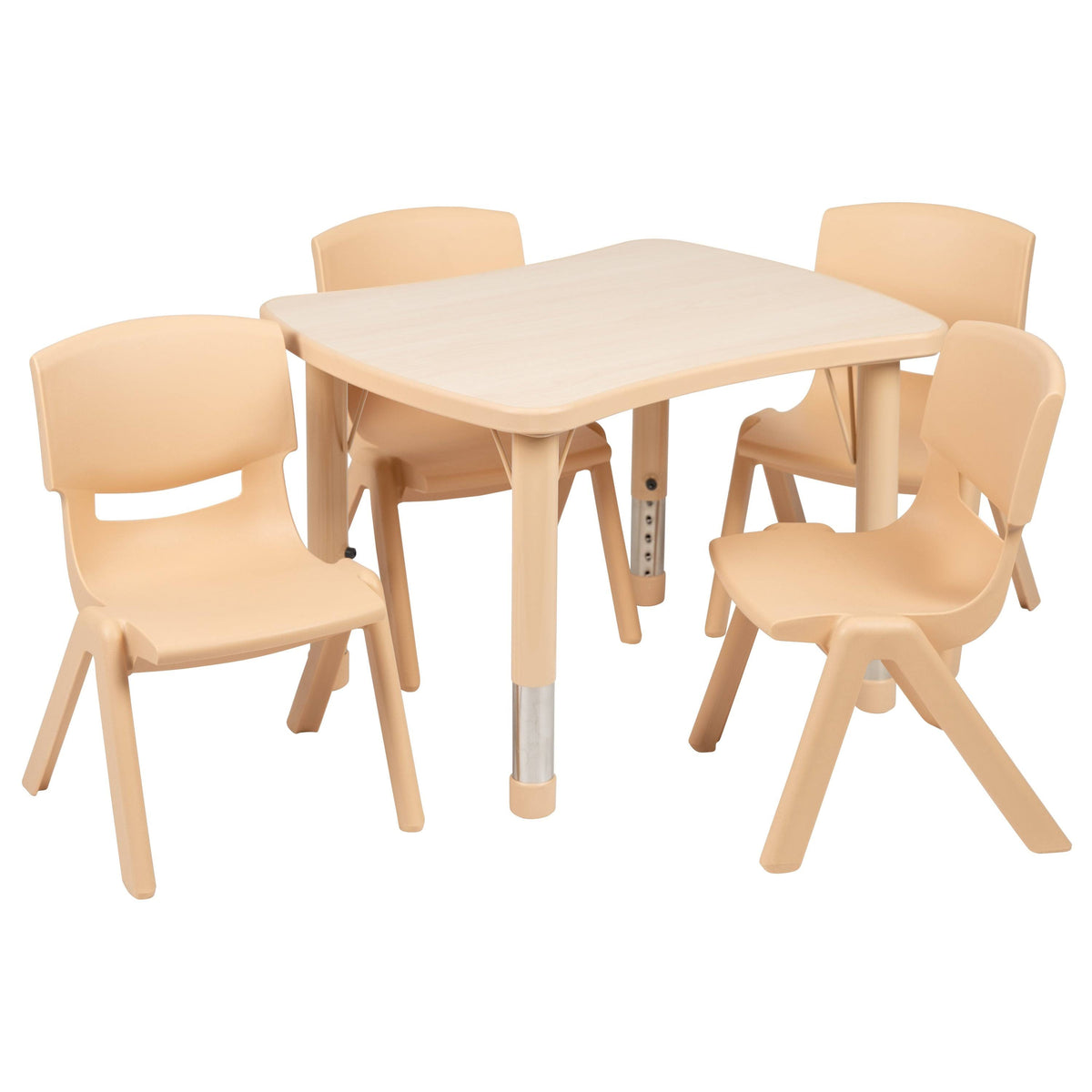 Blue Height-Adjustable Plastic Activity Table Set E556
