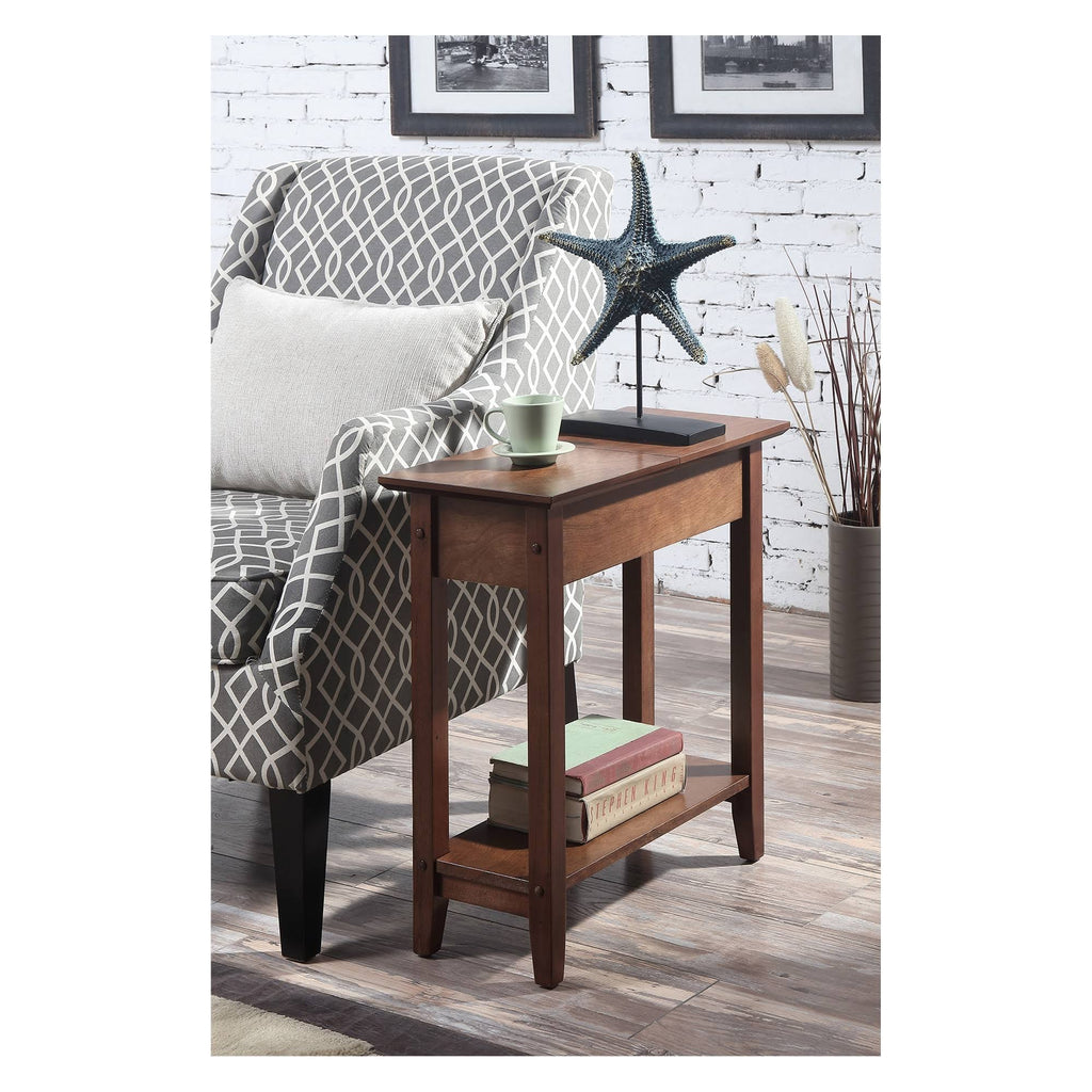 Walnut Flip Top End Table C8235