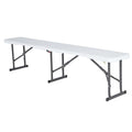 White Steel Outdoor Storage Bench R773238