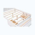 White Full Size Platform Bed with Drawer and Shelf C920127