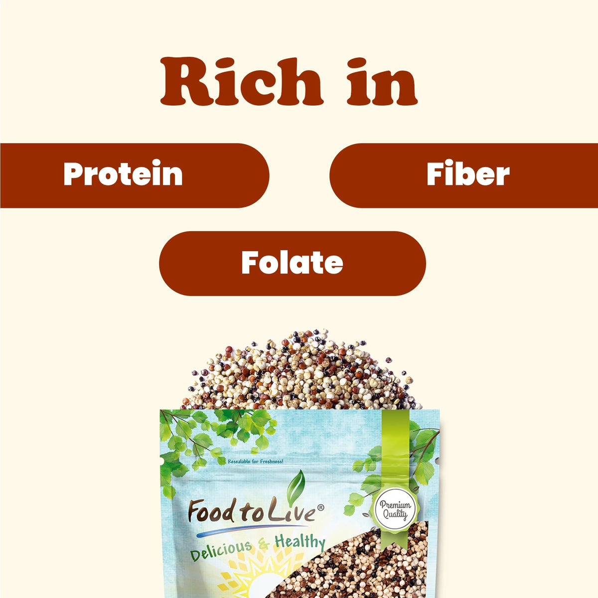 24 Pounds Tri-Color Quinoa Blend I7452
