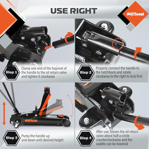 2.5 Ton Low Profile Steel Hydraulic Floor Jack D966