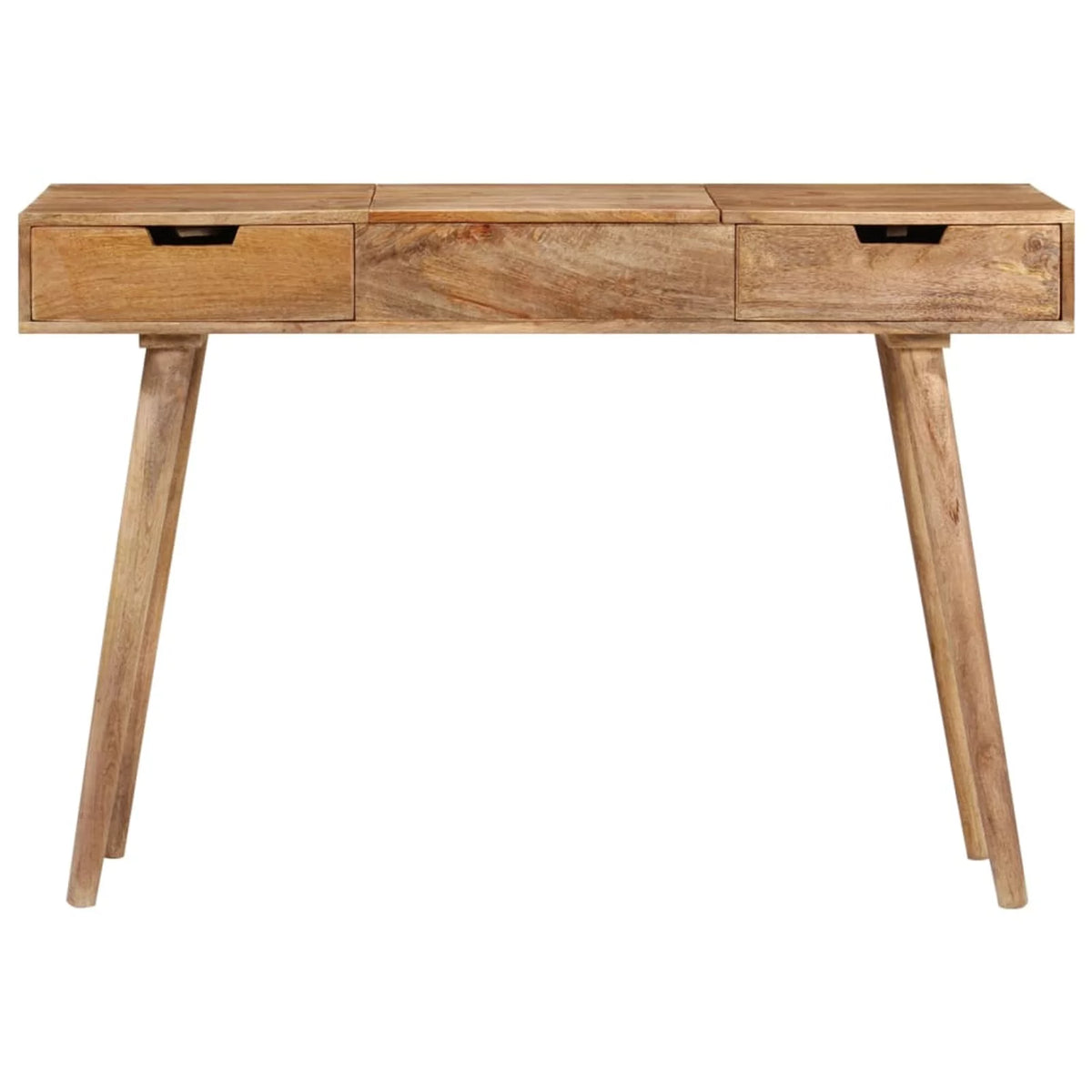 Folding Mirror Makeup Table with 2 Drawer Mango Wood Vanity B259