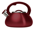 Stainless Steel Whistling Kettle, 2.5 Quarts, Matte Red T97361