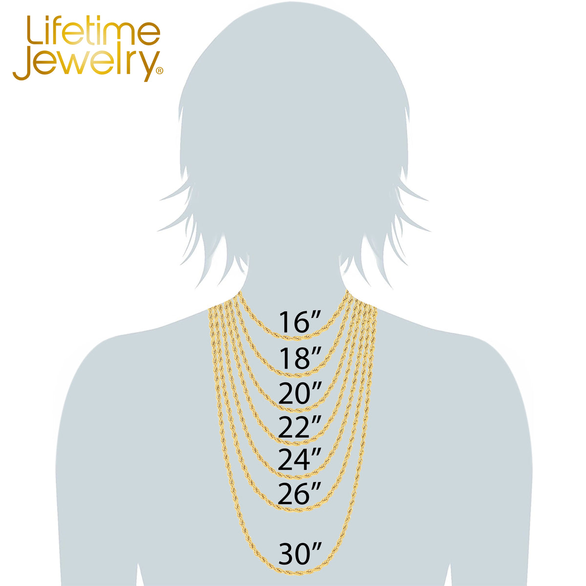 3mm Rope Chain Necklace 24k Real Gold Plated X8813