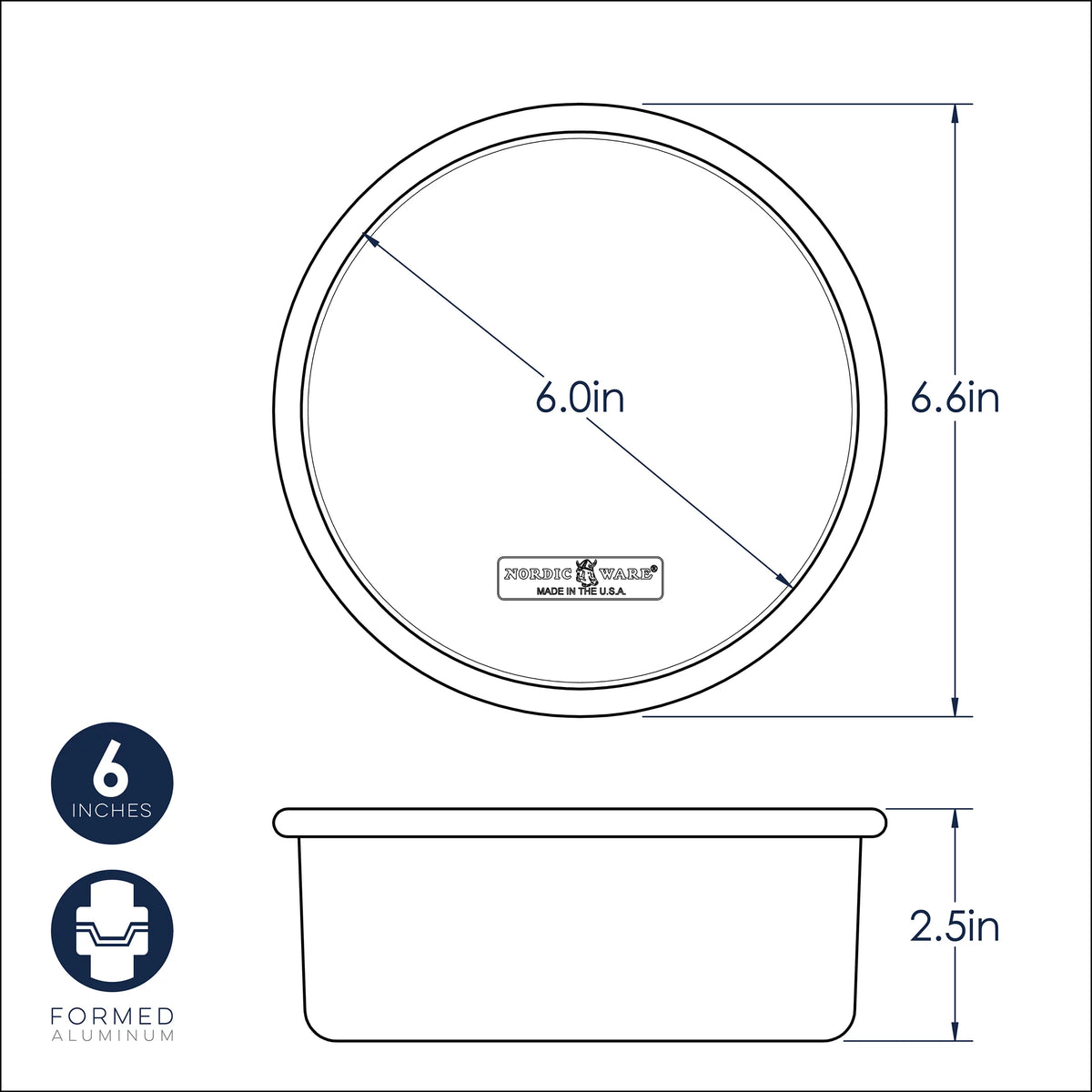 4pc Natural Aluminum Round Cake Pan Set Y68181