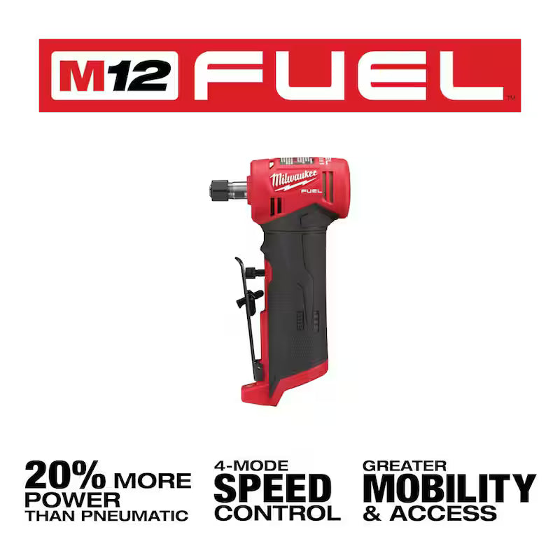 12V Lithium-Ion Brushless Cordless 1/4 in. Right Angle and Straight Die Grinder Kit Q934