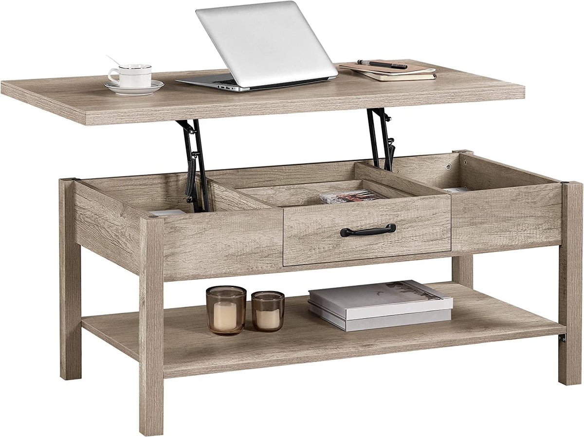 43in Lift Top Coffee Table with Storage Drawer J300940