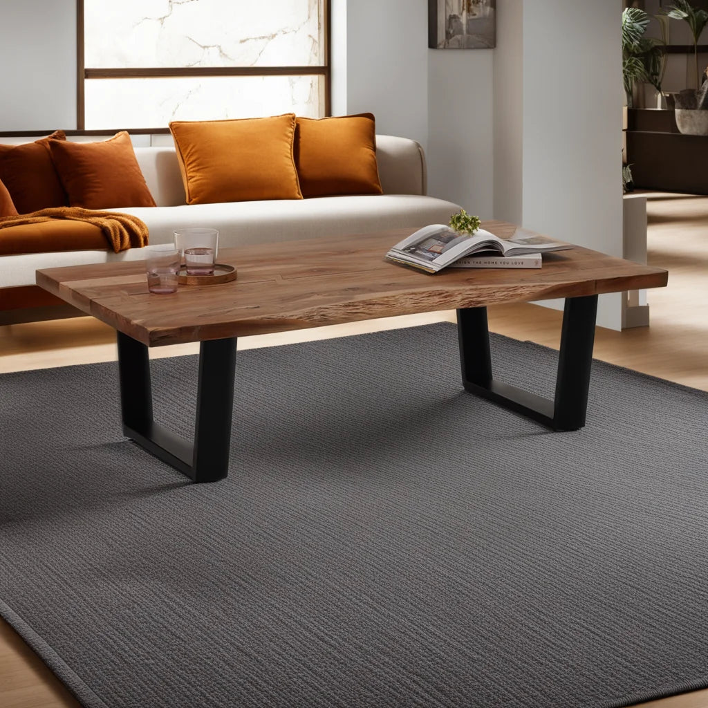 Acacia Wood & Iron Coffee Table C85693