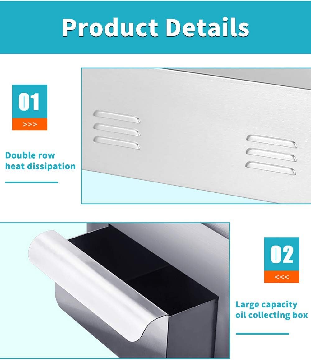 29 Electric Griddle 220V 4400Watt Commercial Countertop Stainless Steel Griddle with Temperature Control Y22060