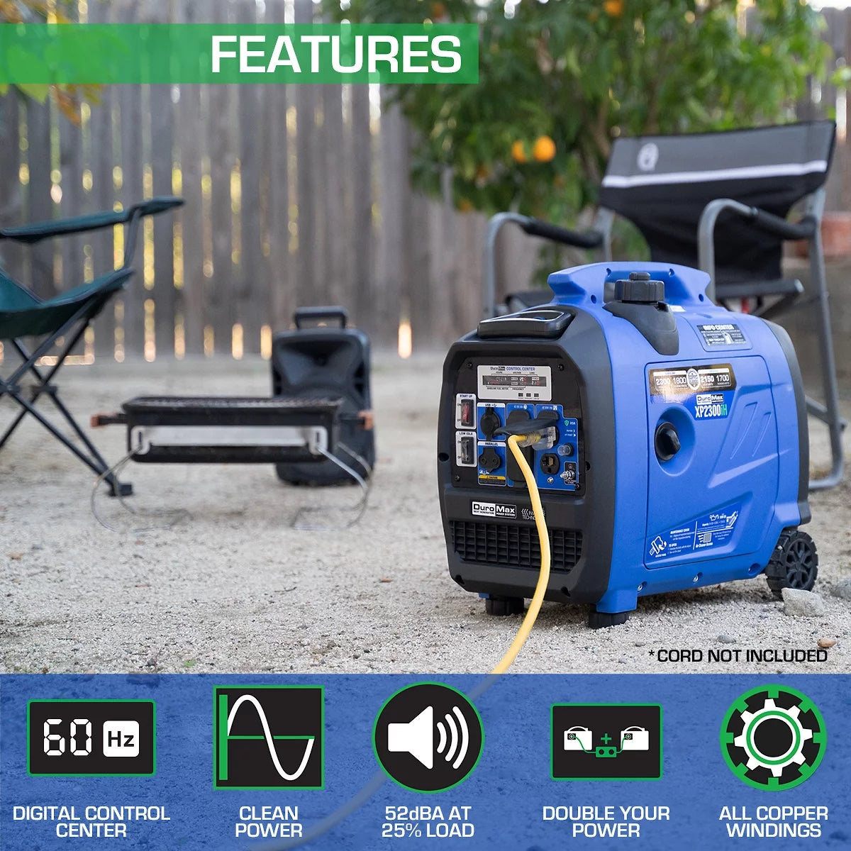 2,300 Watt Dual Fuel Inverter Generator with CO Alert B199