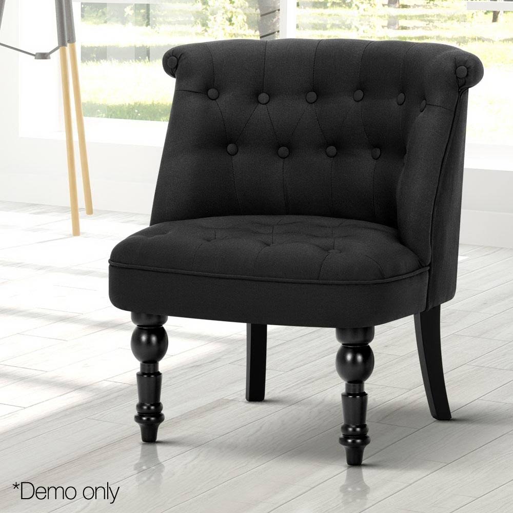 Black Fabric Accent Chair B8001