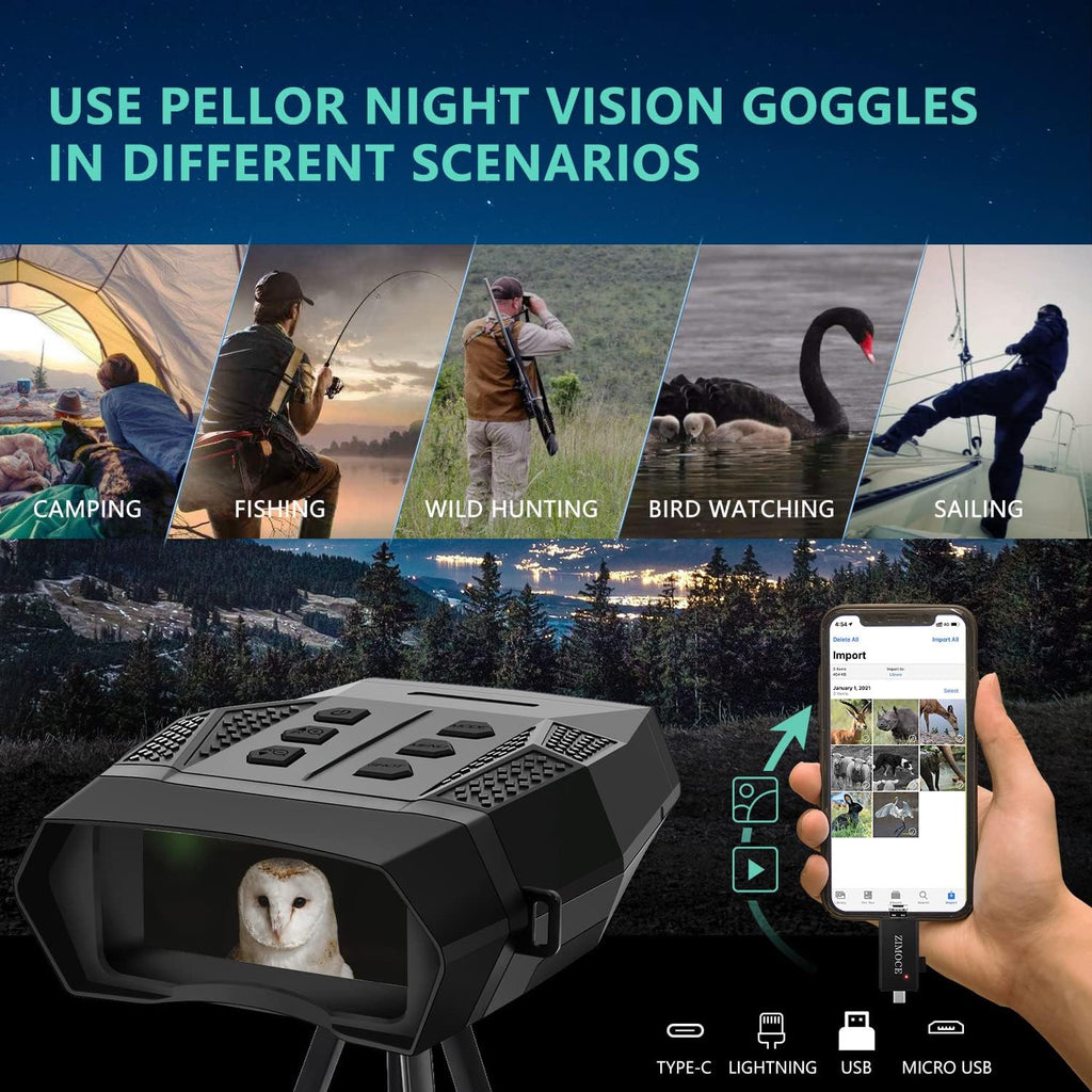 1080P Digital Night Vision Binoculars 2.5” LCD Screen W5688