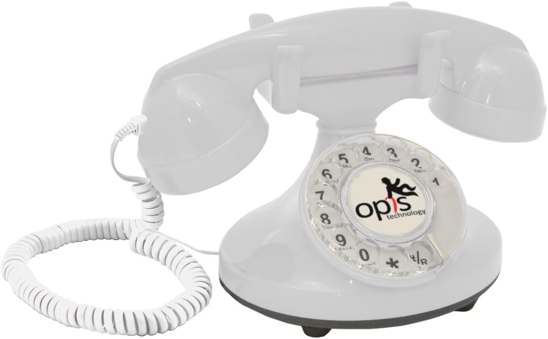 Rotary Dial Telephone with Electronic Bell Pack of 2 H2954