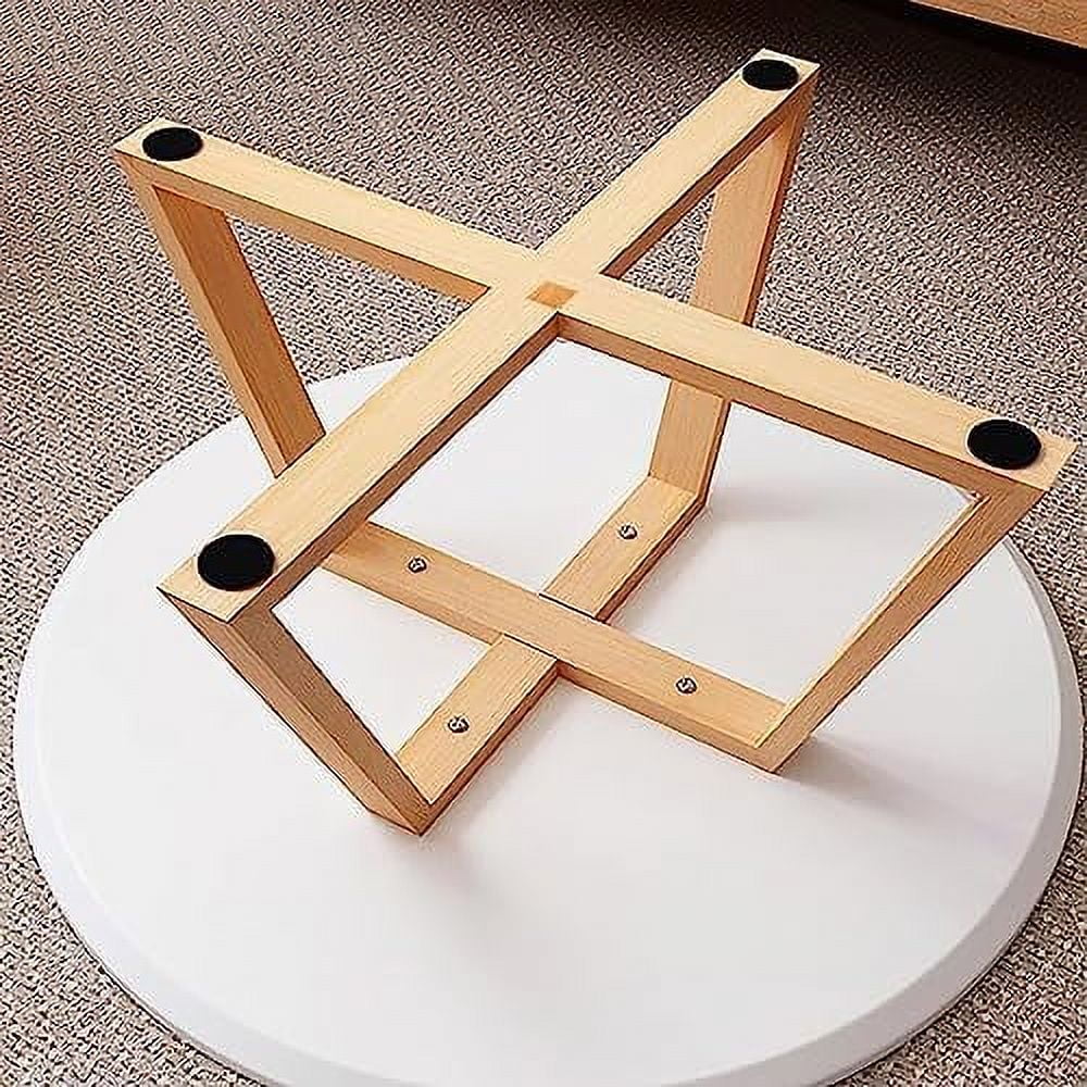 Solid Wood Round Coffee Table 28'' White S857126