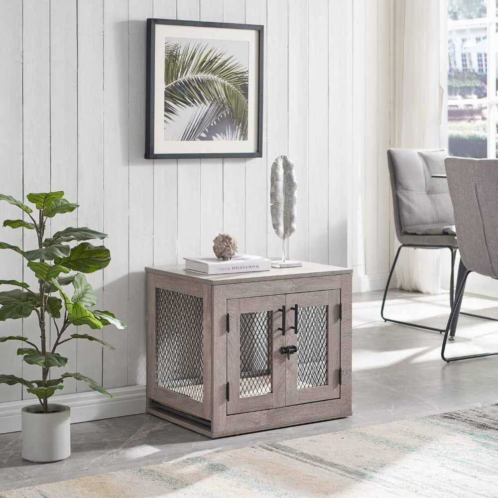 Dog Crate with Cushion and Tray Q791
