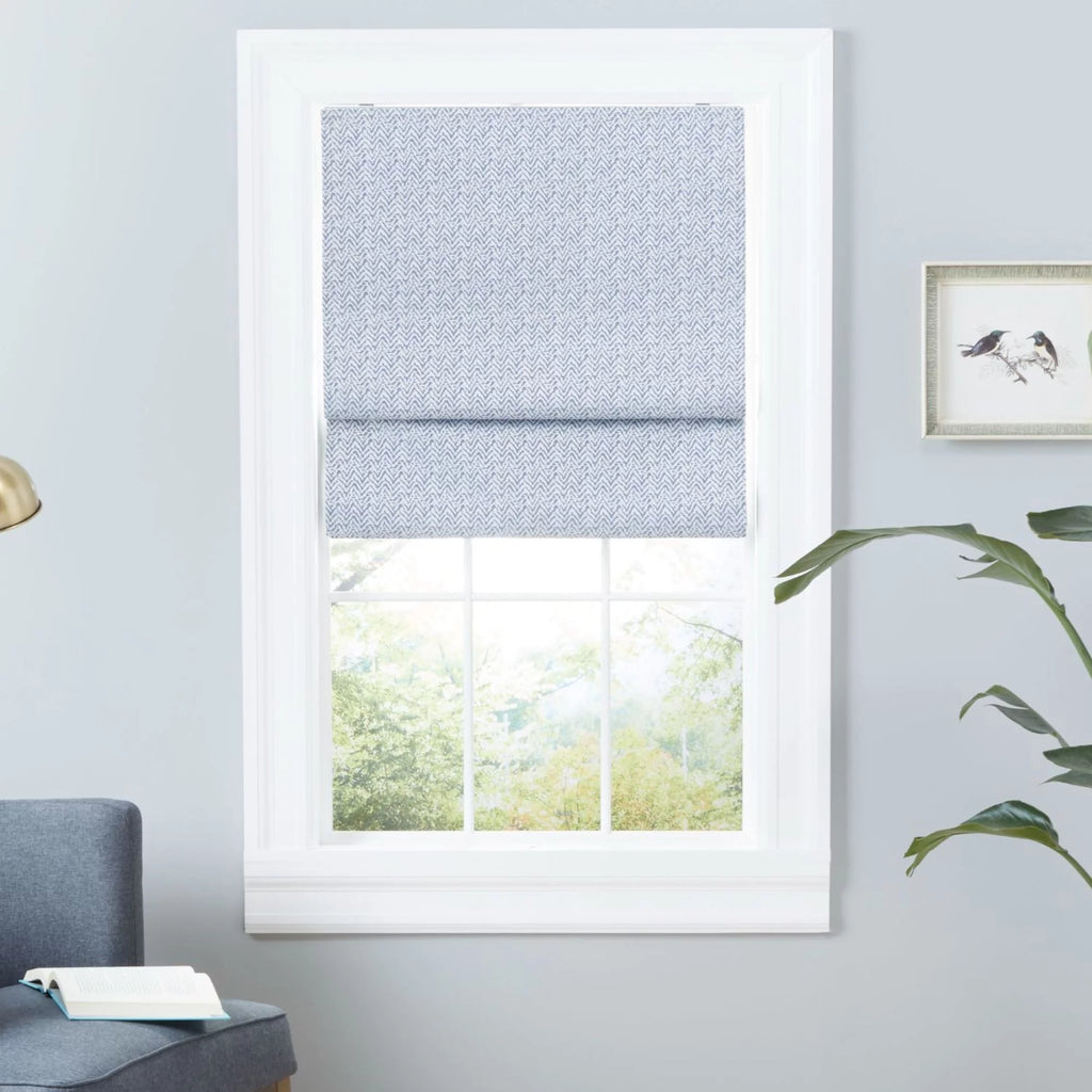 Slate Blue 27"x64" Blackout Roman Shade B543041