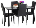 5 Piece Marble Grain Dining Table Set Q6207
