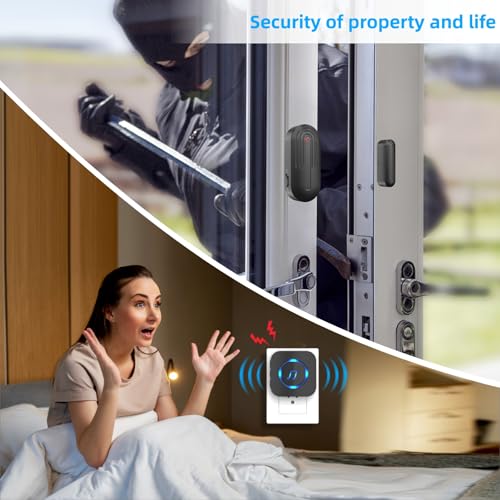 Wireless Door Sensor Chime 500 FT Range 26 Chimes 2 Sensors 1 Receiver R912