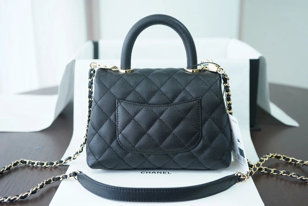 Black Top Handle Flap Bag X6931