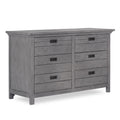 6 Drawer Double Dresser Rustic Gray R330