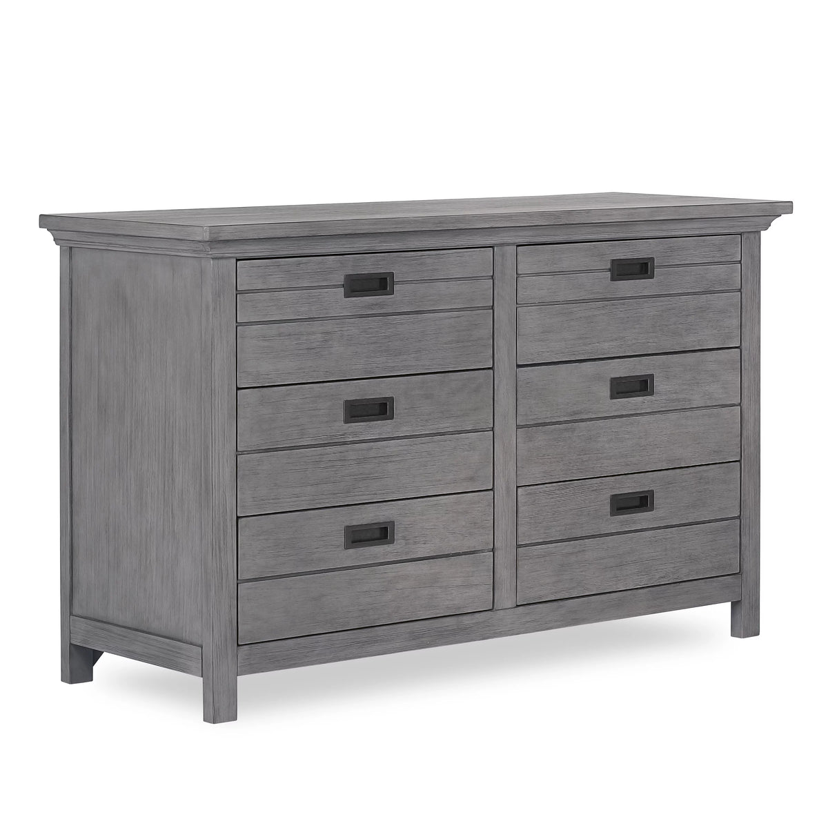 6 Drawer Double Dresser Rustic Gray R330