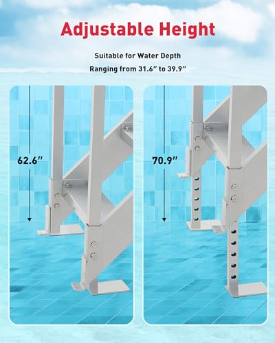4 Step Aluminum Dock Ladder with Wide Step L91438