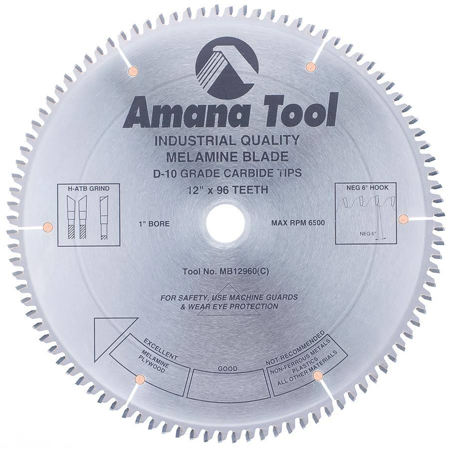 Carbide Tipped Double-Face Melamine 12 inch 96T Circular Saw Blade V8615