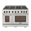 48 6.7 cu. ft. Propane Gas Range in Stainless Steel with Black Accents E623