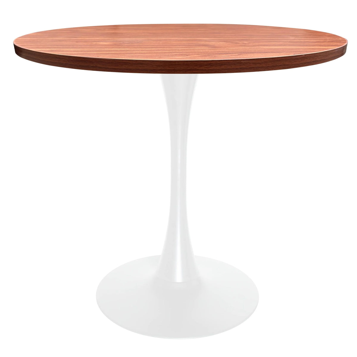 Round Dining Table with MDF Top and White Iron Base E1344