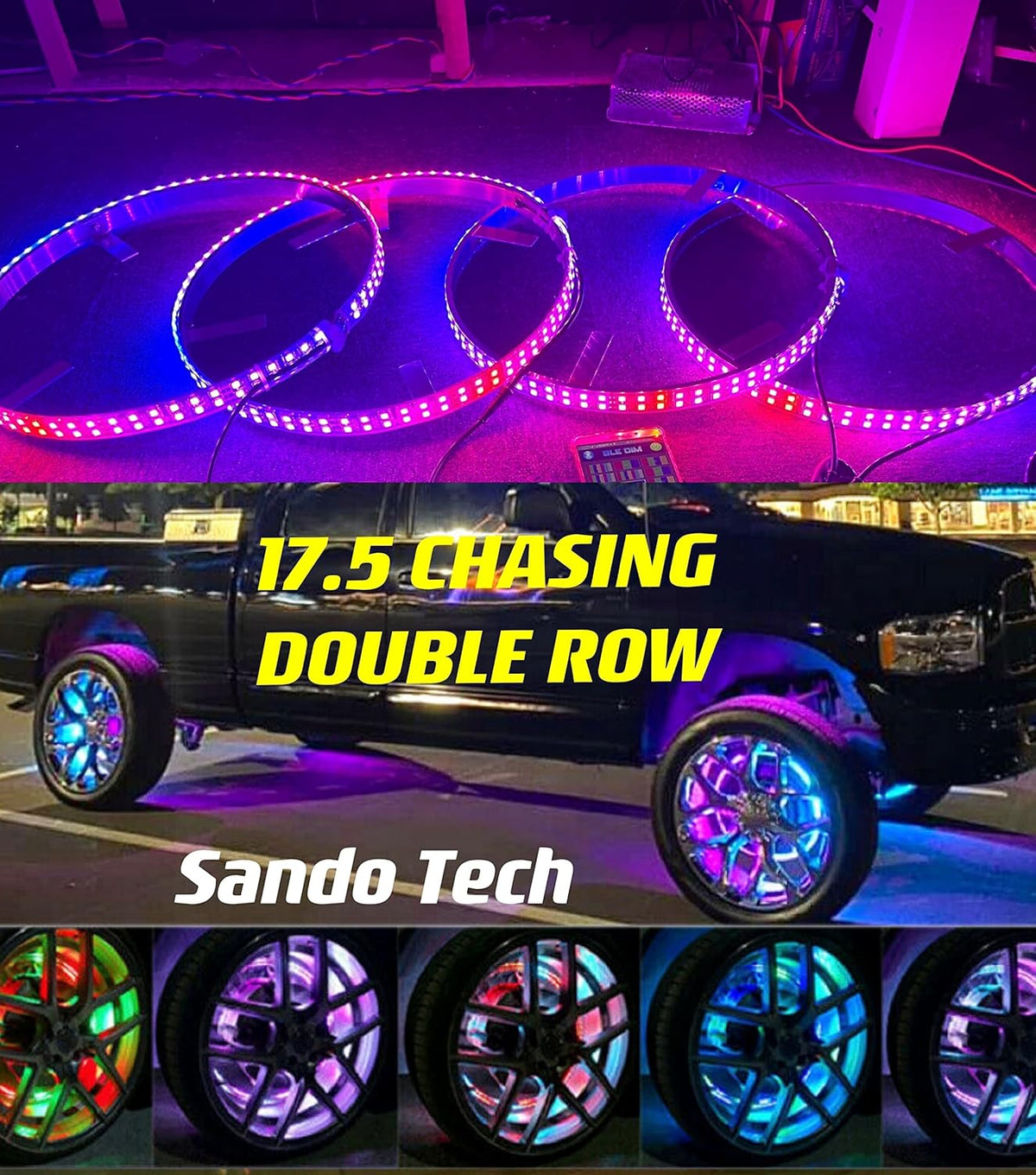17.5'' Double Row LED Wheel Ring Light IP68 Bluetooth L83237