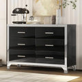 Modern Mirrored 6-Drawer Wooden Dresser R7118