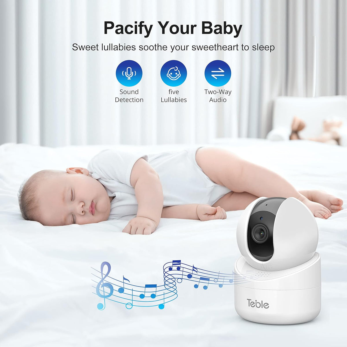 Baby Monitor with Camera and Audio, 5.5 Video Baby Monitor No WiFi with 720P HD Display Night Vision C36818