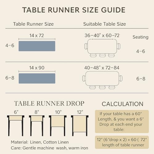 White Cotton Linen Table Runner with Embroidery V651